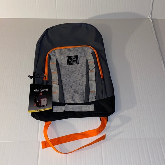 Pro Sport New Gray, Black, And Orange Backpack - Picture 1 of 5